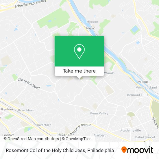 Mapa de Rosemont Col of the Holy Child Jess