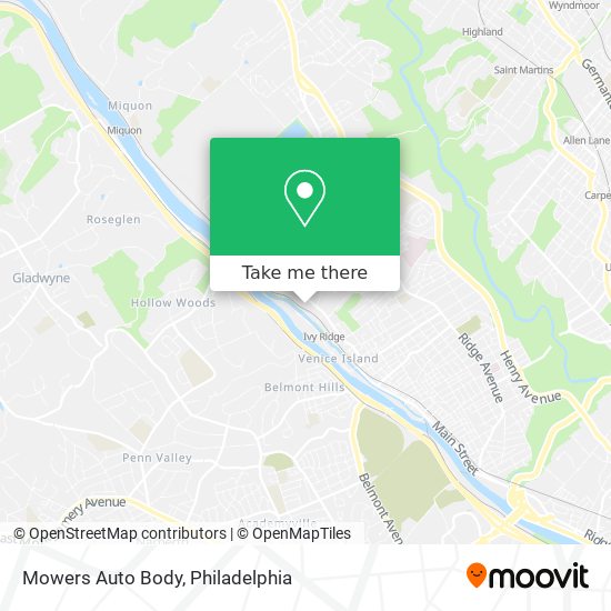 Mowers Auto Body map