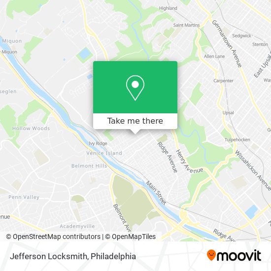 Jefferson Locksmith map