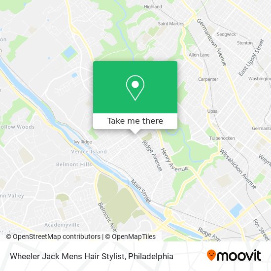 Wheeler Jack Mens Hair Stylist map