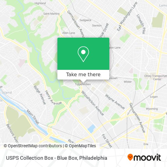 USPS Collection Box - Blue Box map