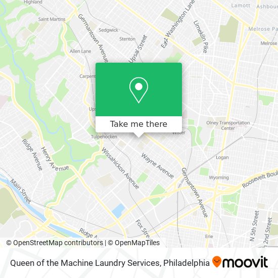 Queen of the Machine Laundry Services map