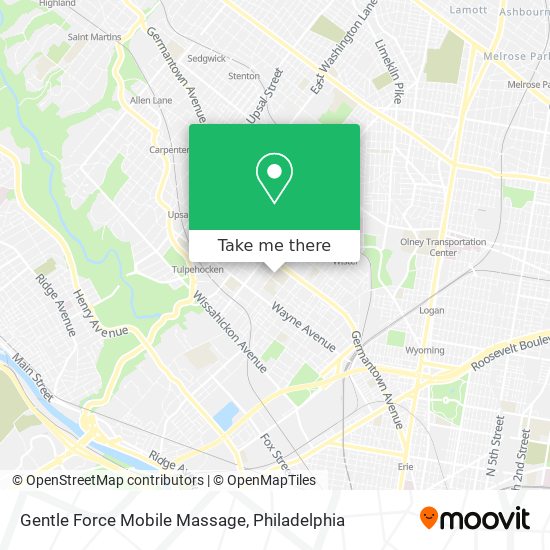 Mapa de Gentle Force Mobile Massage