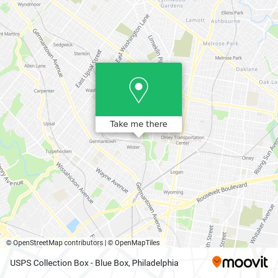 USPS Collection Box - Blue Box map