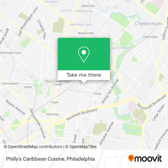 Mapa de Philly's Caribbean Cuisine