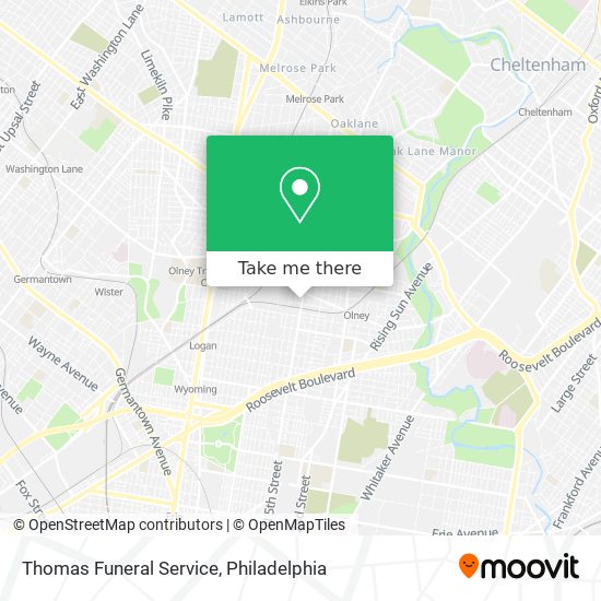 Thomas Funeral Service map