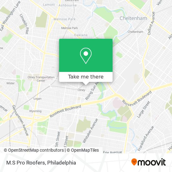 M.S Pro Roofers map