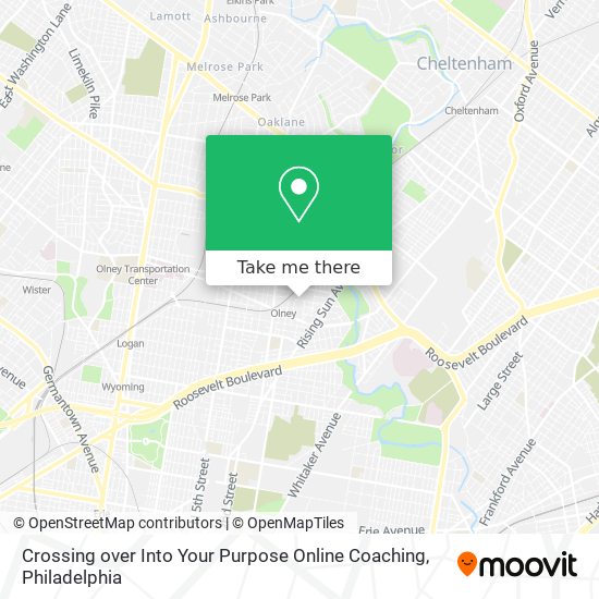 Mapa de Crossing over Into Your Purpose Online Coaching