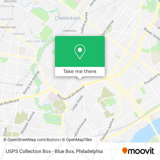 Mapa de USPS Collection Box - Blue Box