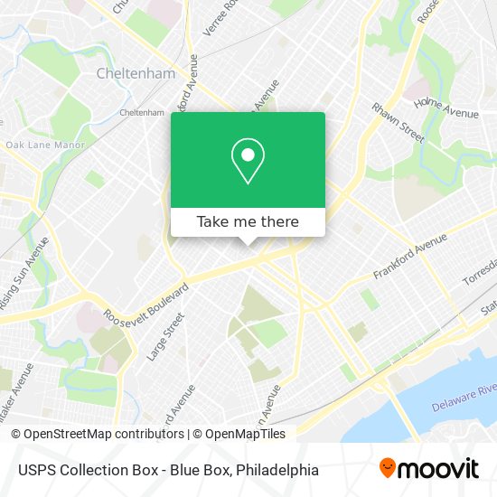 USPS Collection Box - Blue Box map