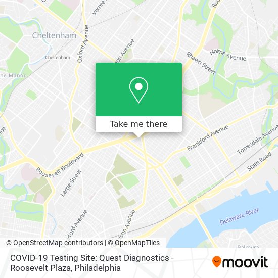 Mapa de COVID-19 Testing Site: Quest Diagnostics - Roosevelt Plaza