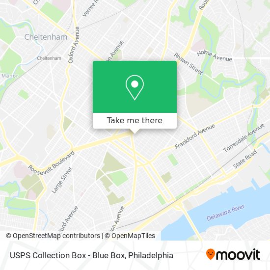 USPS Collection Box - Blue Box map