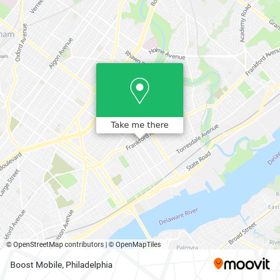 Mapa de Boost Mobile