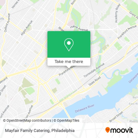 Mapa de Mayfair Family Catering