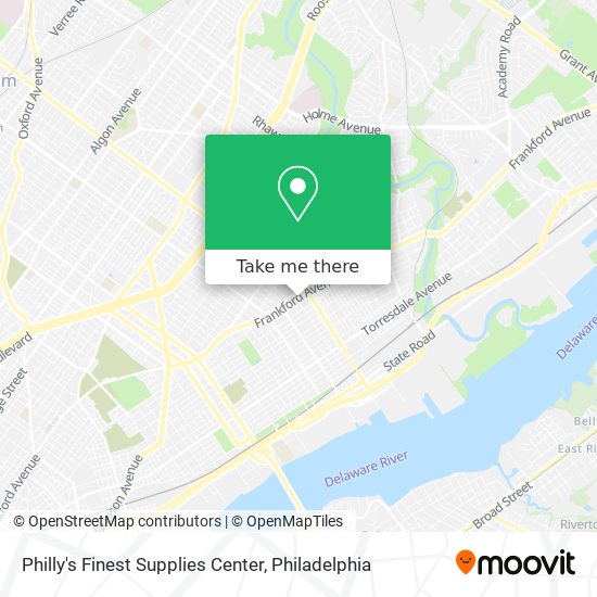 Mapa de Philly's Finest Supplies Center