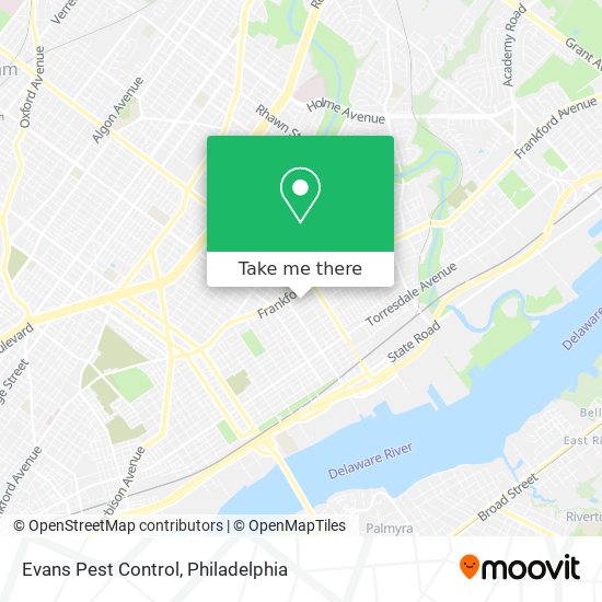 Evans Pest Control map