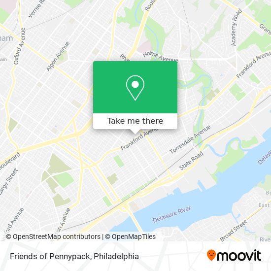 Mapa de Friends of Pennypack