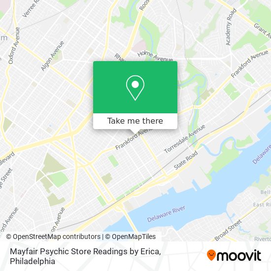 Mayfair Psychic Store Readings by Erica map