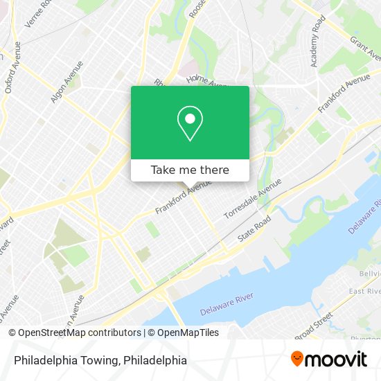 Philadelphia Towing map