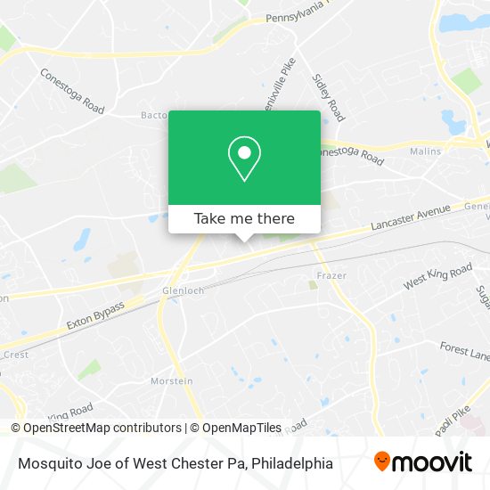 Mosquito Joe of West Chester Pa map