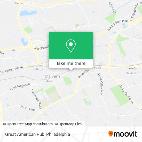 Great American Pub map