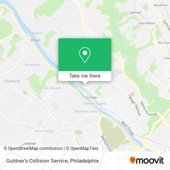 Guldner's Collision Service map