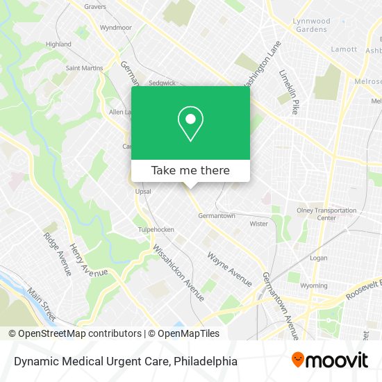 Dynamic Medical Urgent Care map