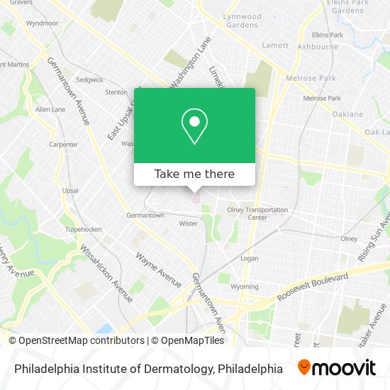 Philadelphia Institute of Dermatology map