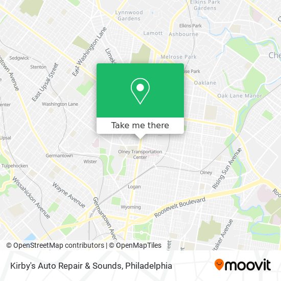 Kirby's Auto Repair & Sounds map