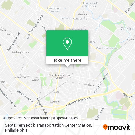 Septa Fern Rock Transportation Center Station map