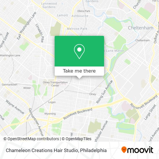 Chameleon Creations Hair Studio map