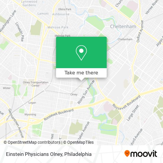 Einstein Physicians Olney map