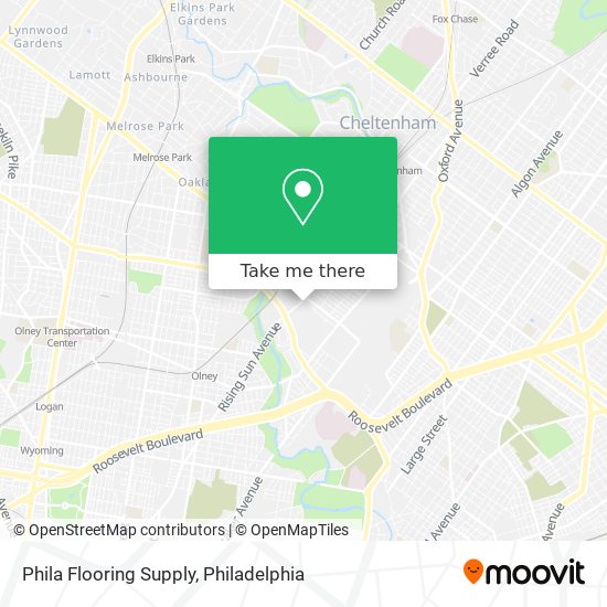 Mapa de Phila Flooring Supply