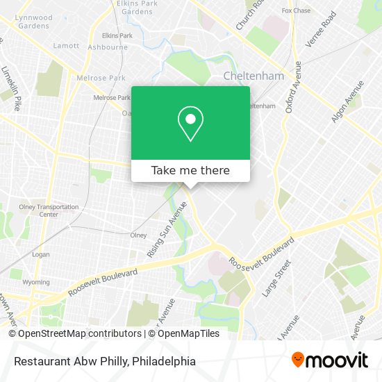 Restaurant Abw Philly map