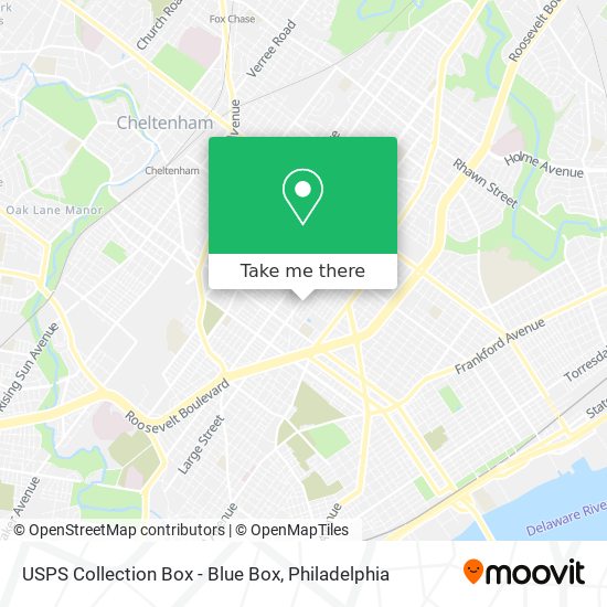 USPS Collection Box - Blue Box map