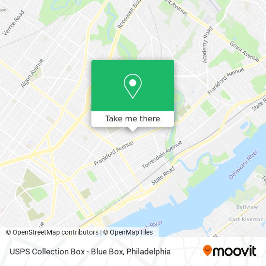 USPS Collection Box - Blue Box map