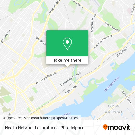 Health Network Laboratories map