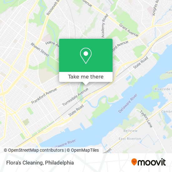 Flora's Cleaning map