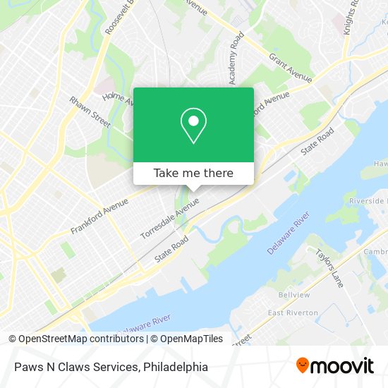 Paws N Claws Services map