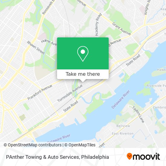 PAnther Towing & Auto Services map