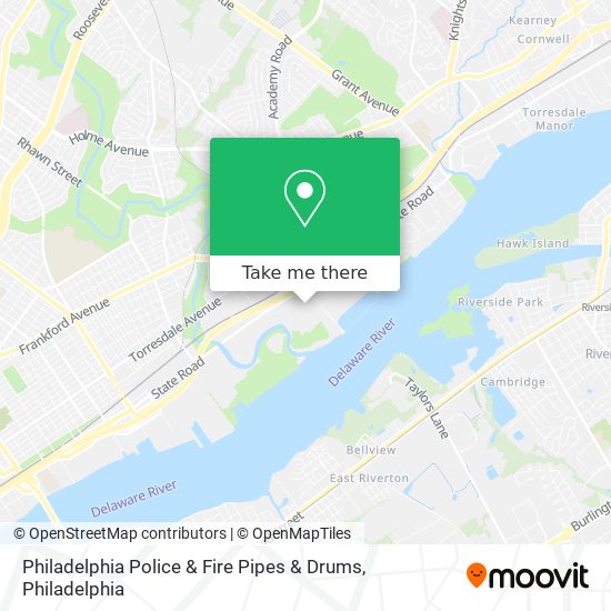 Mapa de Philadelphia Police & Fire Pipes & Drums