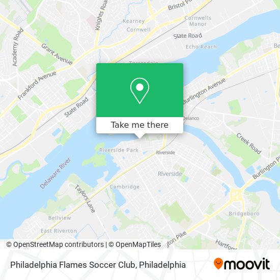 Philadelphia Flames Soccer Club map