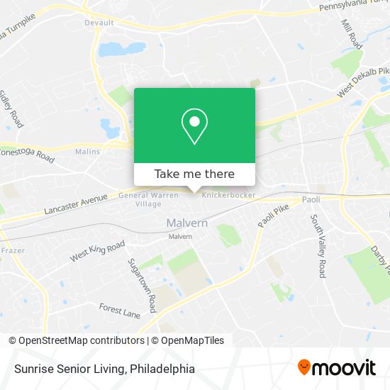 Sunrise Senior Living map