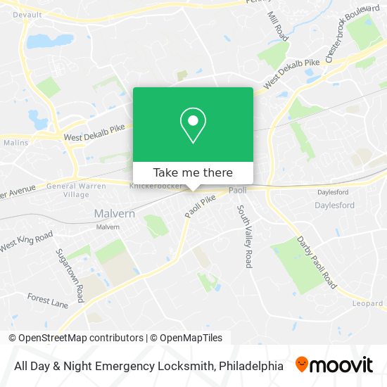 All Day & Night Emergency Locksmith map