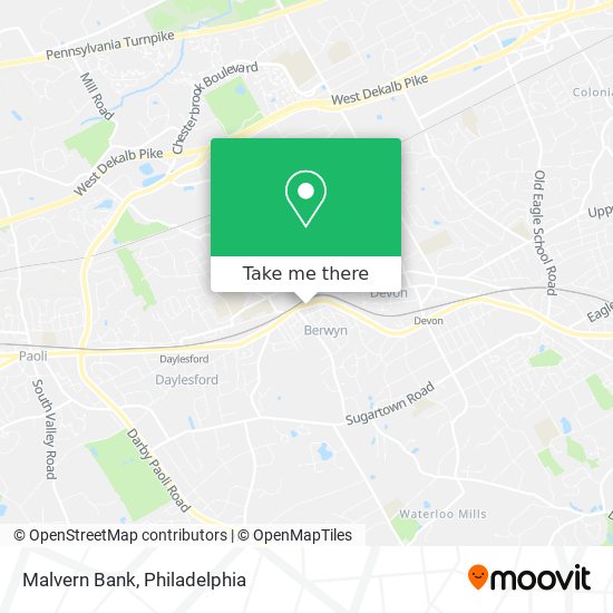 Malvern Bank map