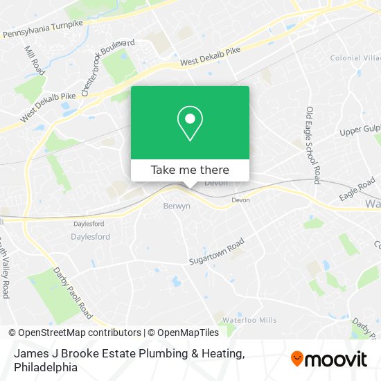 Mapa de James J Brooke Estate Plumbing & Heating