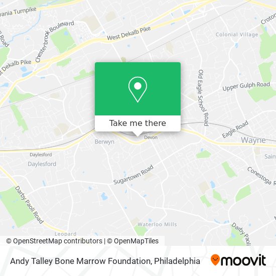 Mapa de Andy Talley Bone Marrow Foundation