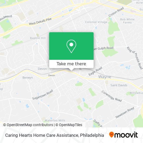 Mapa de Caring Hearts Home Care Assistance