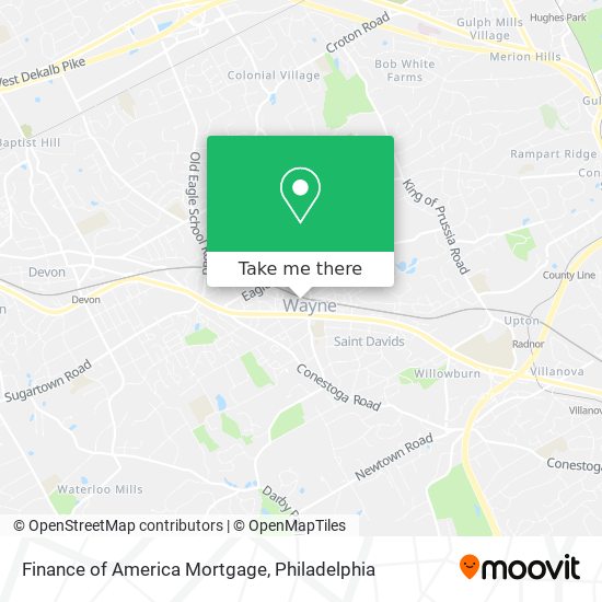 Finance of America Mortgage map