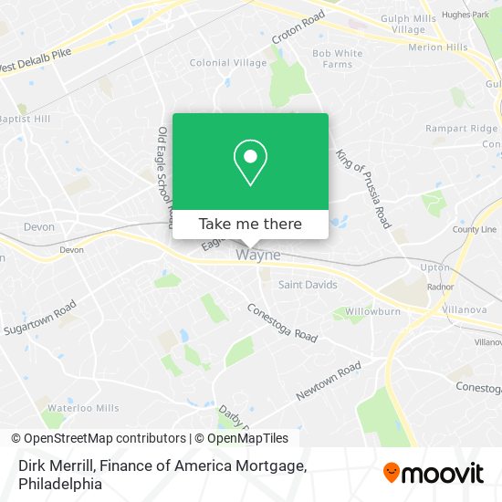 Mapa de Dirk Merrill, Finance of America Mortgage